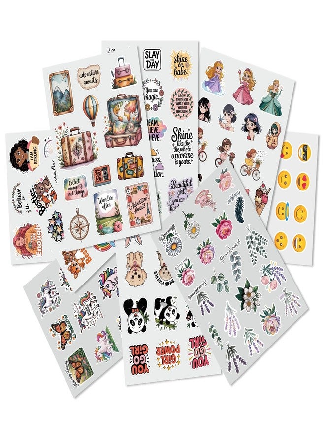 Paper Plane Design Permanent Girls Theme Stickers Pack for Stationery, Mugs, Games, Notebooks, Toys, Laptops etc. Waterproof, Scratch Proof UV DTF Stickers for All Hard Surfaces Like Glass, Wood, Metal, Plastic. - Image 2